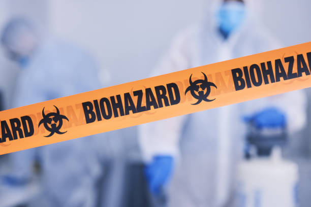 Professional Biohazard Cleanup technician working in Edmore, MI